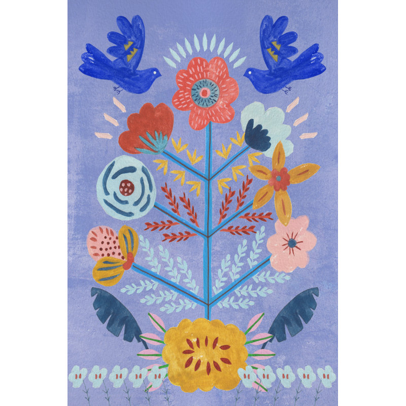 Embroidered Garden III - Painting, 122 cm H x 81 cm W, Wrapped Canvas