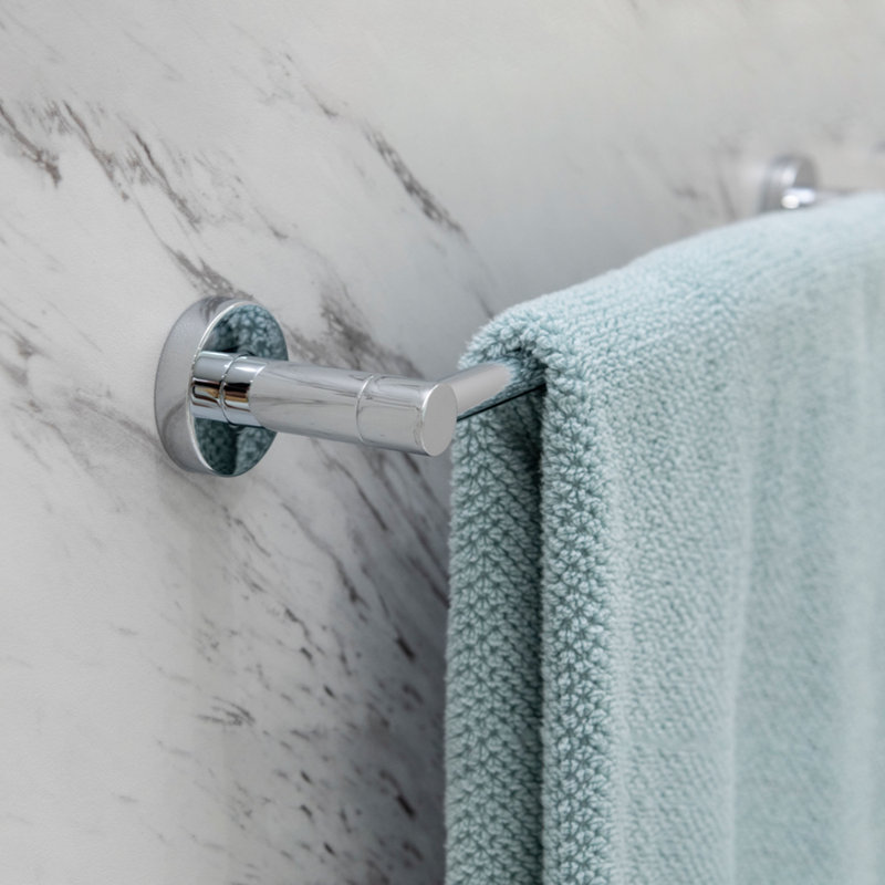 Venezia 4 Piece Wall Mounted Bathroom Hardware Set with 18" Towel Bar, Polished Chrome