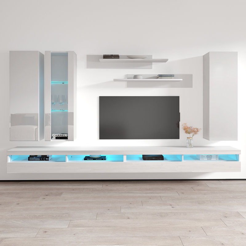 Meuble audio-vidéo flottant Fly 35 "E 35TV, Blanc