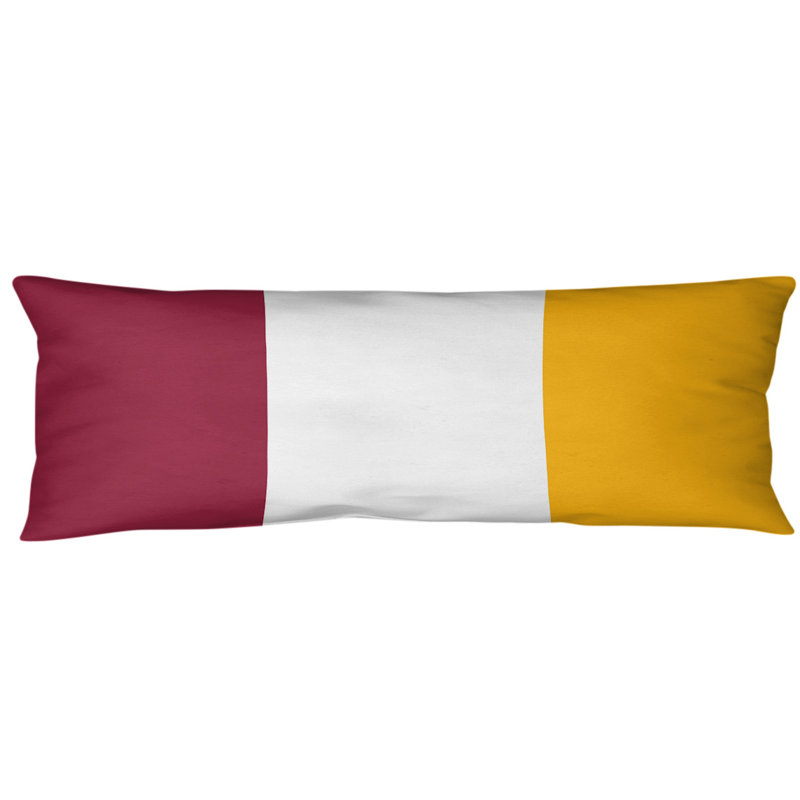 Oreiller de corps en polyester / polyester Arizona Football Stripes, Blanc, Football Arizona