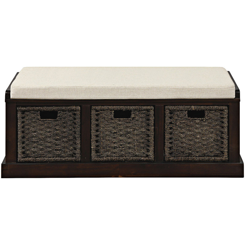 Banc de rangement à tiroirs Guyanne, Espresso