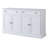 Idala Sideboard,Buffet table,Dining cabinet,Office credenza with 2 Drawers & 4 Doors Adjustable Shelves-2012587339