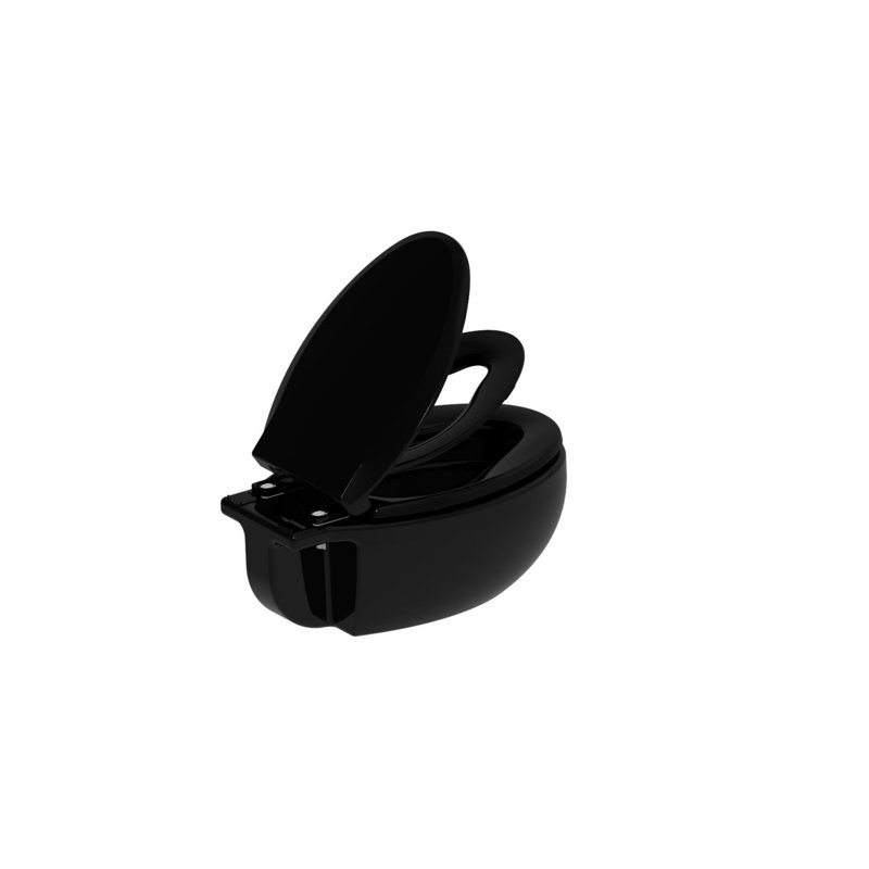 Siège de toilette allongé, Noir