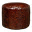 Round Leather Pouffe-1049655897
