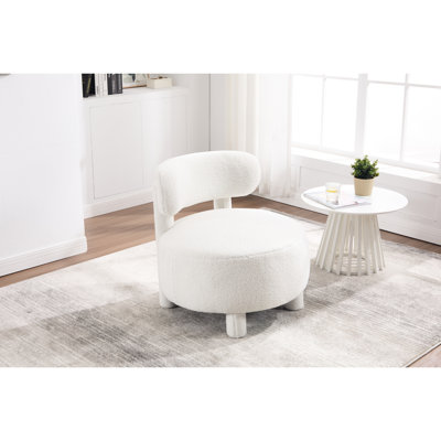 Fauteuil sans accoudoir avec pieds en bois massif, conception ergonomique et siège pour espace intérieur