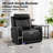 Black Breathable Leather  Recliner Chair