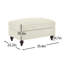 Repose-pieds chenille - blanc-753018430