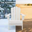 Chaise Adirondack pliante Ayanda en PEHD avec porte-gobelet double (ensemble de 2)-167410485