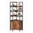 78.1“ Corner Bookcase 5 Tiers with Door and Baffles for Home Office Living Room