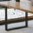 Light-walnut+Black+Clear Rectangular Solid Wood+Iron+Acrylic desk-109539732