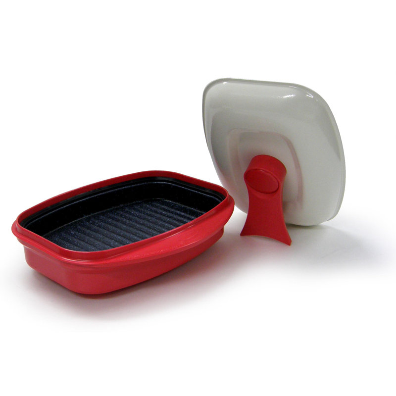 10'' Non-Stick Grill Pan / Griddle Set, Red