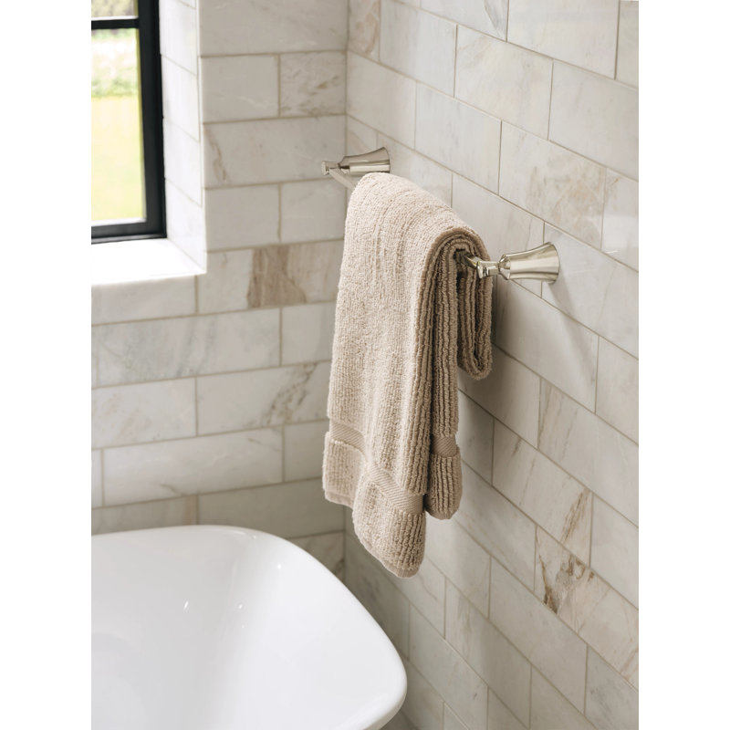 Flara 24" Wall Mounted Towel Bar, Polished Nickel