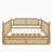 Traditional Style Rattan Daybed with 2 Drawers-376731184-384277243