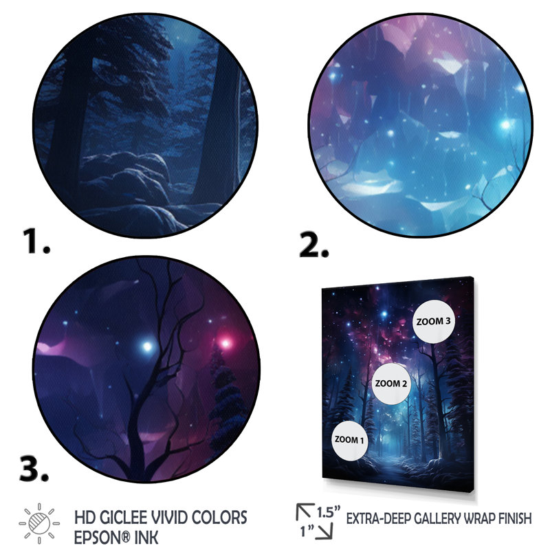 Aurora Borealis Dancing Lights V - Floral Canvas Art Print, Cadre photo noir, H 40 po x l 30 po x P 1,5 po