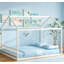 Charmant grand lit en bois avec tête de lit, conception fantaisiste pour enfants et adultes, durable et facile à assembler