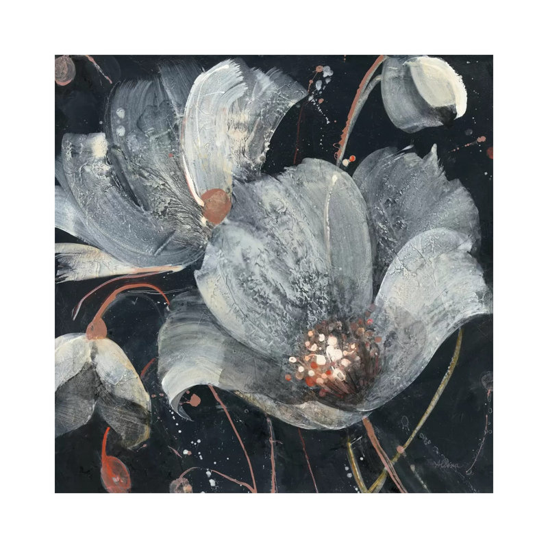Translucent Poppies 1 Piece Wrapped Canvas Painting, 30.48cm H x 30.48cm W x 1.91cm D