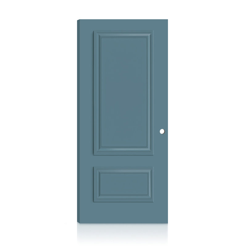 Dalle de porte intérieure en composite 2 panneaux ignifuge résistante au feu Palazzo, 80 x 30, Bleu dignité, Gauche