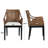 Woven Rattan Arm Design Upholstered Accent Chair