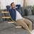 111.8" Modular Sectional Sofa, 3-Seat L Shaped Couch with Reversible Ottoman-1823738657