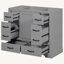 Meuble-lavabo 36 po sans lavabo, base d'armoire seulement, six tiroirs, diviseur de tiroir multifonctionnel, tablette réglable-102308855-102308856