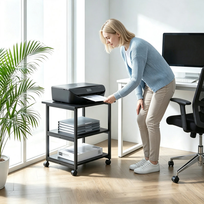 52.5cm H x 50cm W Printer Stand