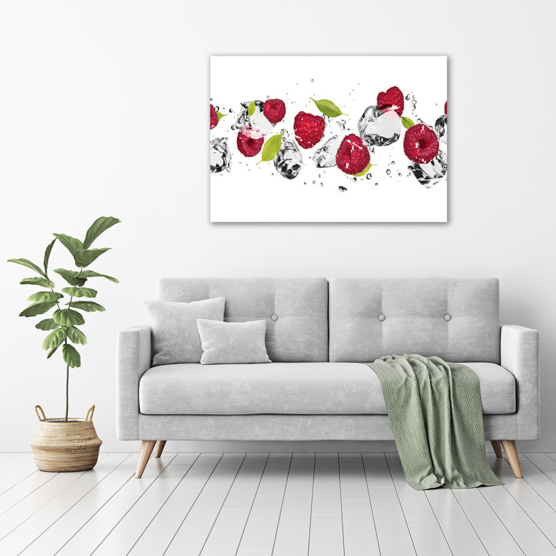 Raspberry And Water - Wrapped Canvas Print