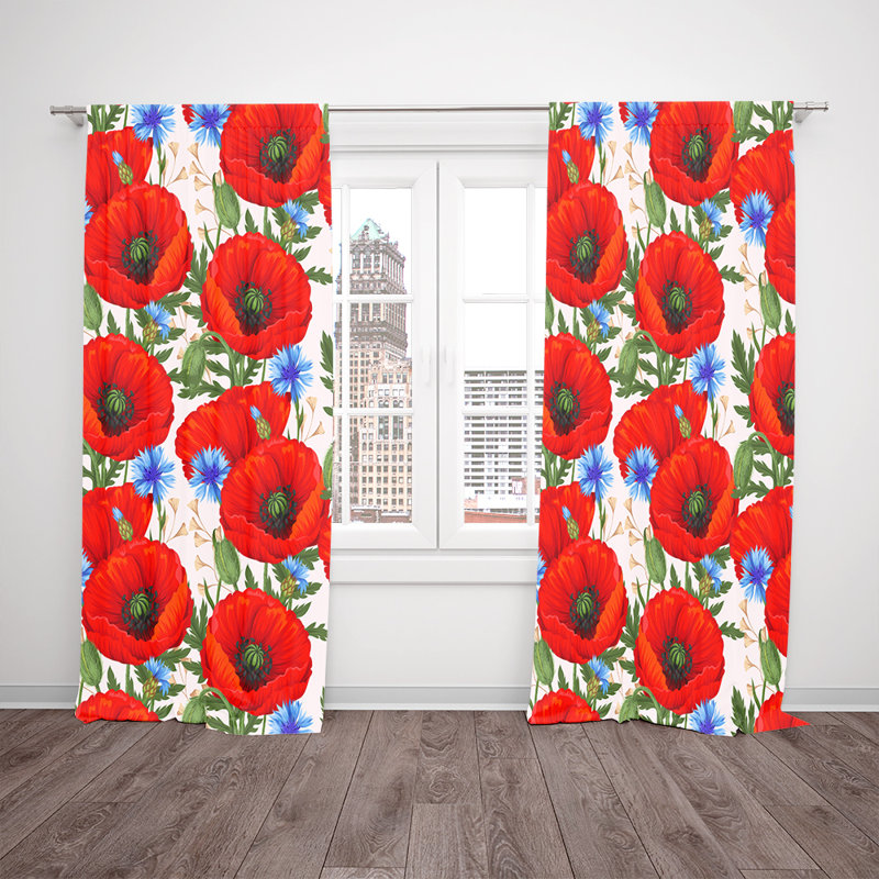 Semi Sheer Curtain, 20" W x 52" L