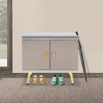 Banc de rangement pour chaussures 23,6 x 12,6 po