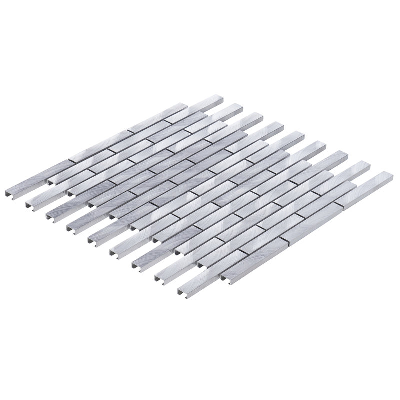 Alumimnum Metal Brickjoint Mosaic Sheet Tile By Modket