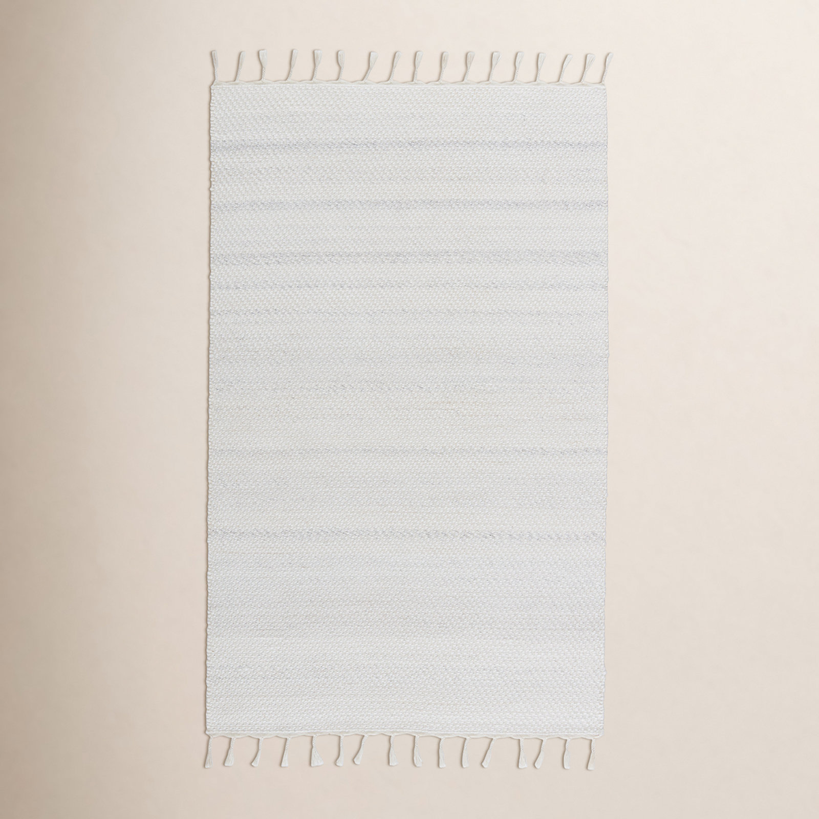 Isabell Handmade Recycled P.E.T White Indoor/Outdoor Rug, Rectangle 4' x 6'