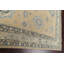 Tapis beige / bleu en laine noué à la main de conception unique 8 pi 5 po x 11 pi 6 po New Age