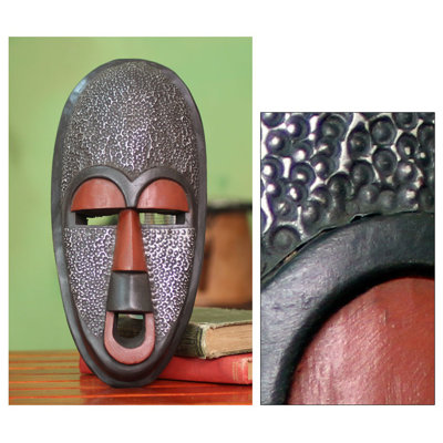 Décoration murale masque en bois africain Hetty Detector of Evil