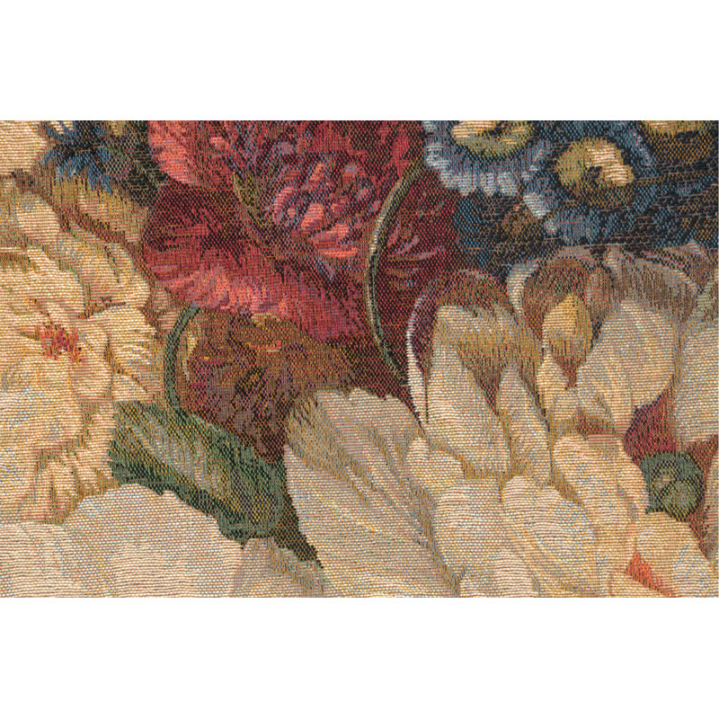 Dark Floral Cotton French Table Runner