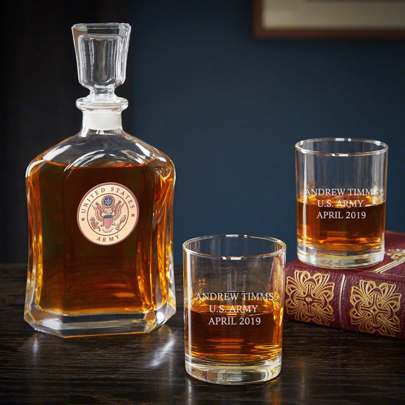 Ensemble de carafe à whisky Argos Army, Oui