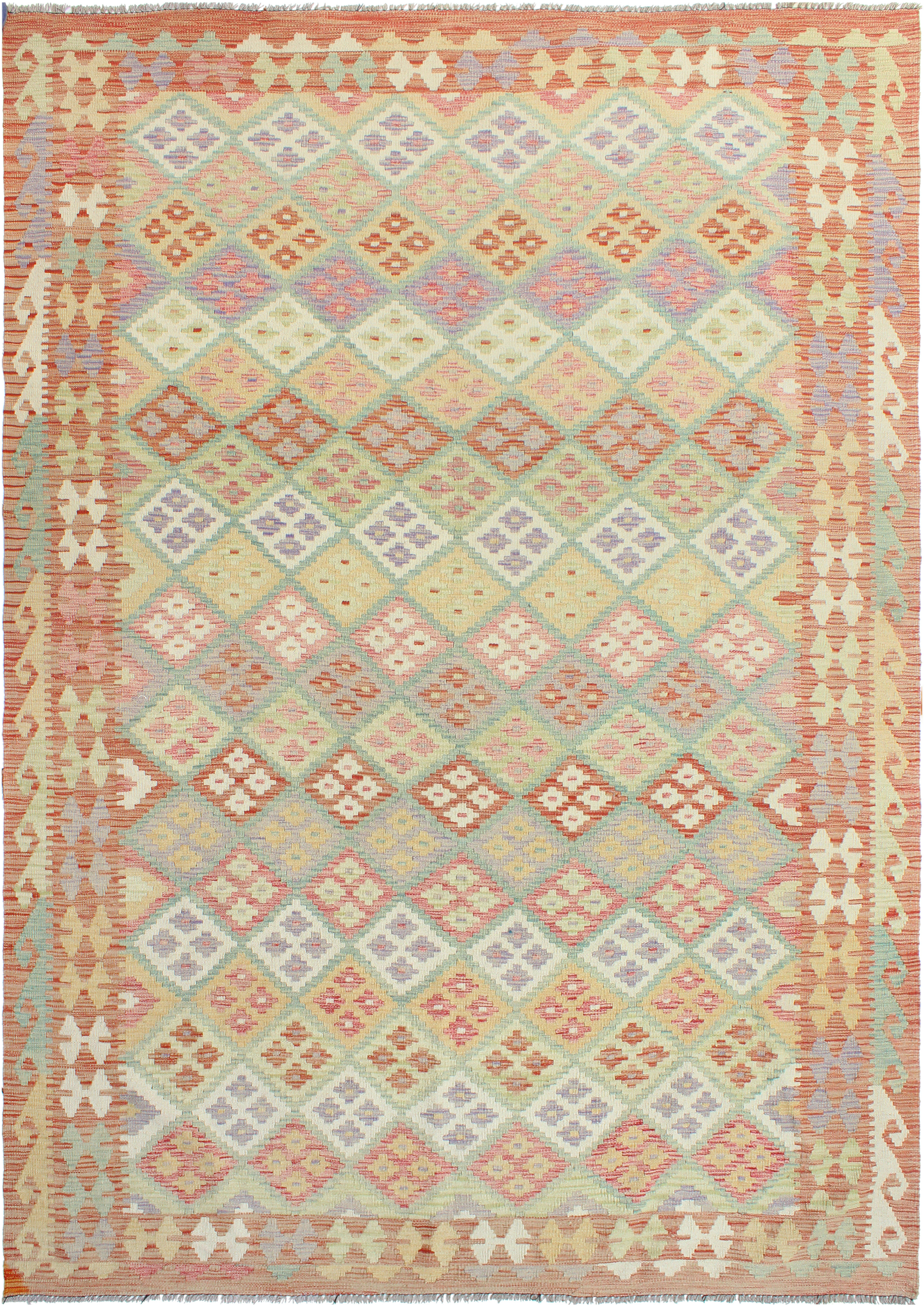 Isabelline Sun Faded Flatweave Nazan Rust Rug | Wayfair