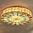 4-Light 19.7" Dimmable Tiffany Glass Flush Mount