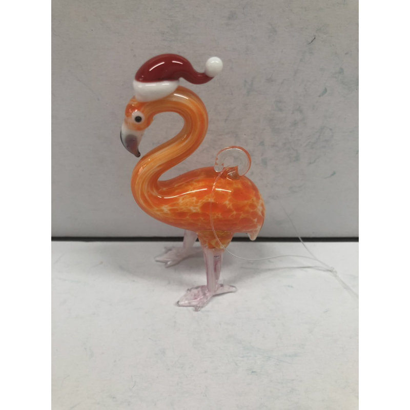 Ornement suspendu Flamingo Santa Art