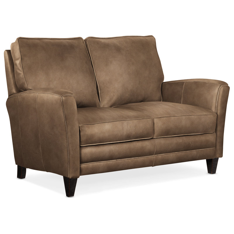Zion Loveseat, Plantation, Anilina Hunter Genuine Leather