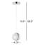 Luminaire suspendu simple en chrome poli à 1 lumière Aliese