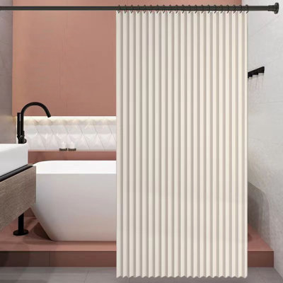 Rideau de douche en polyester avec crochets