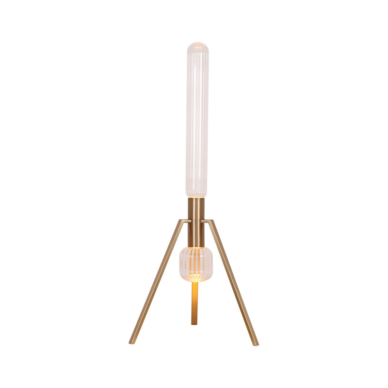 Lampe trépied 34 po Cascada, Champagne