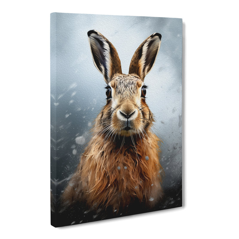 Hare Digital Art No.2 - Wrapped Canvas, 50cm H x 35cm W x 3cm D