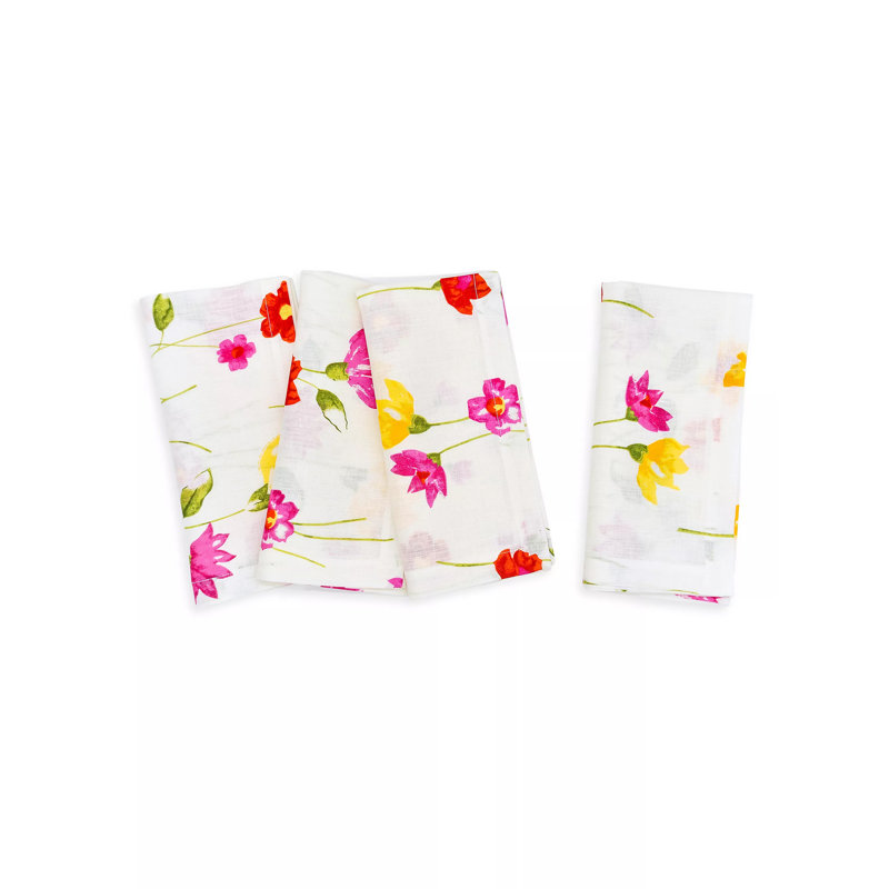 Floral Linen Square Napkins
