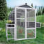 Poulailler avec poulailler, poulaillers pour 10 poulets à l'extérieur avec nichoirs, poulailler en bois avec plateaux coulissants, cage de jardin (95 po x 80 po x 83 po)