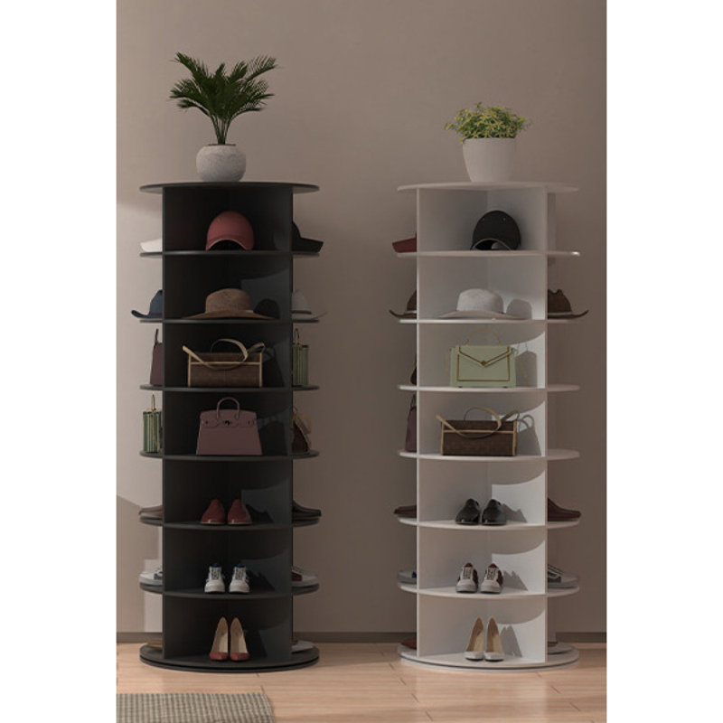 Trey 7-Tier Rotating Shoe Rack Tower, 63.38" H x 23.62" W x 23.62" D