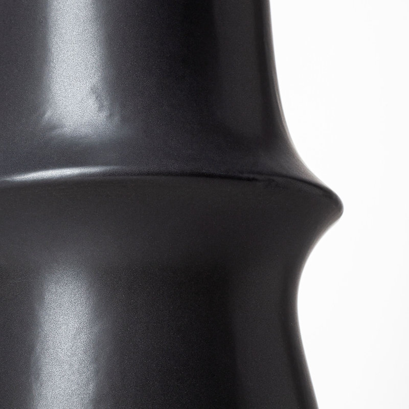 Vase de table 17 po, Noir mat