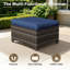 Ensemble de conversation pour 7 personnes avec chaises pivotantes, ensemble de conversation en rotin d'extérieur toutes saisons avec coussins pour le jardin, la cour et le porche-1452372170