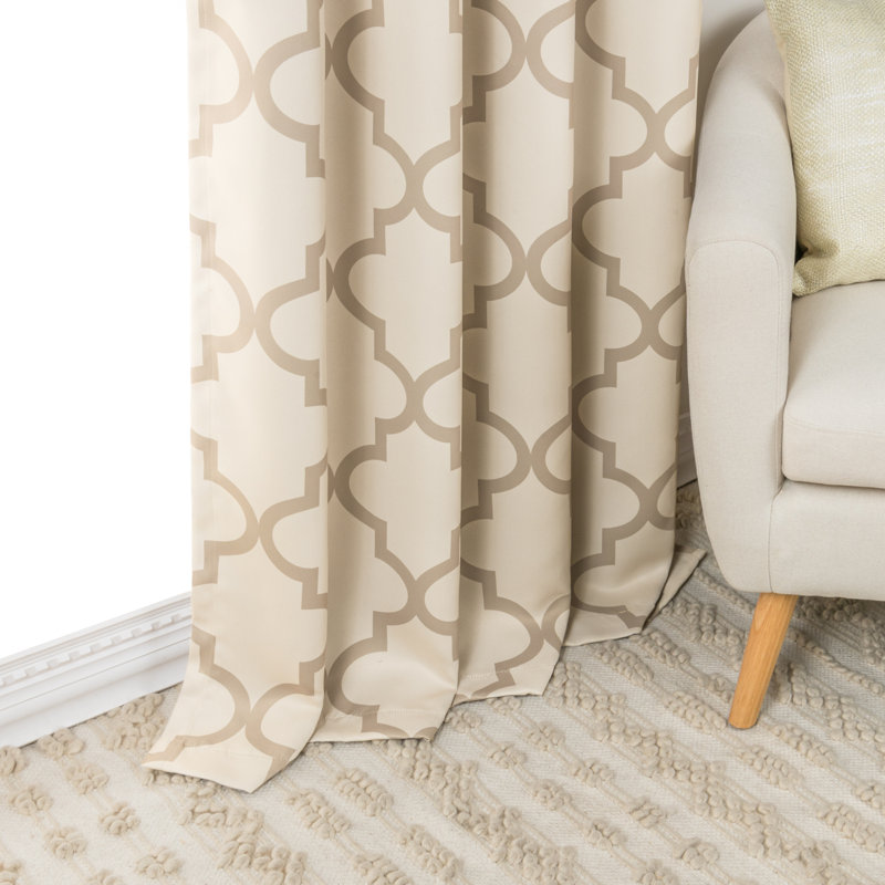 Rideau obscurcissant en polyester Lytsell, Beige, L 52 po x L 84 po