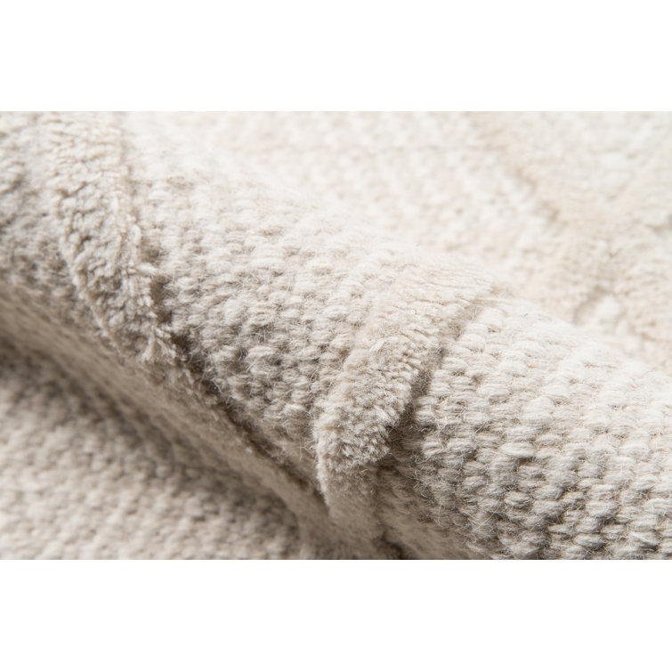 Langdon Wool Geometric Area Rug in Beige