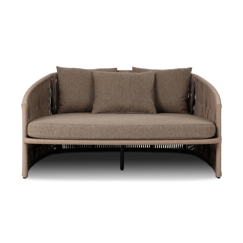 Porto Outdoor 2 - Seat Patio Daybed, Ellor Brown/Bronze